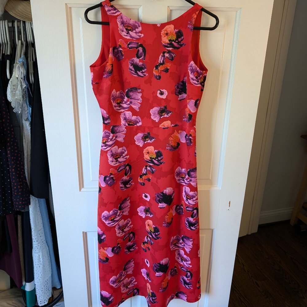 Banana Republic Floral V-Back Sheath Dress